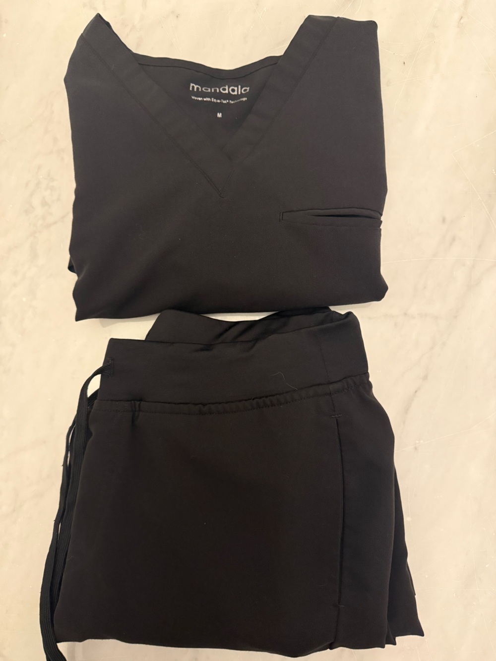 Mandala Women's Black Jogger scrub set